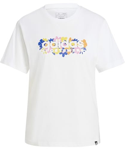 adidas Femme Soft Side 2.0 Graphic Tee, White, S