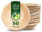 ECO Leaf 50 Disposable Palm Leaf Bowls 3”(9cm) Round Compostable Small Bowl Snack Bowls, Sauce Pots, Ketchup and Mayo Pots Eco-Friendly, Biodegradable Bowl for Wedding, Party and Picnic Oven Safe