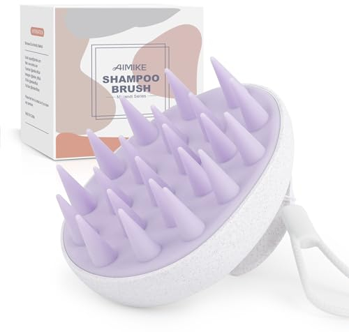 AIMIKE Kopfhaut Massagebürste Shampoo Bürste[Blatt-Serie], Bio Kopfmassage Bürste für Peeling und stimulieren das Haarwachstum, Reduziert Schuppen, Scalp Massager für Nass & Trocken Haar