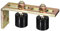 sourcing map Guía de Rodillo para Puerta Ajustable Rodillo de Nylon para Puerta Corredera de 1-5/8 con Soporte en Forma de L para Puerta Corredera en Color Negro