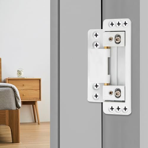 Eisenwaren-Scharnier Ultradünne versteckte Türscharniere Unsichtbares Scharnier für Geheimtür verdeckte Scharniere Verstellbares Hintern Scharnier Maximale Gewichtskapazität - 60kg (2 Stück)