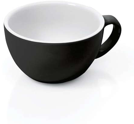30x Cappuccino Tasse Obertasse Italia 280 ml schwarz, Porzellan