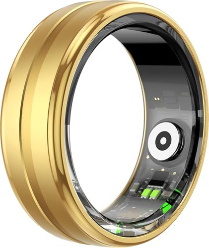 findtime Smart Ring - Fitness Tracker with Heart Rate Monitor, Sleep Tracker, Blood Oxygen & Pedometer; 5ATM Waterproof Smart Ring for Men & Women