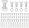 Greenhouse Nuts and Bolts,50 Sets Aluminium Greenhouse Hex Nuts and T Head Bolts for Building Repairing Greenhouse Necessary Accessories