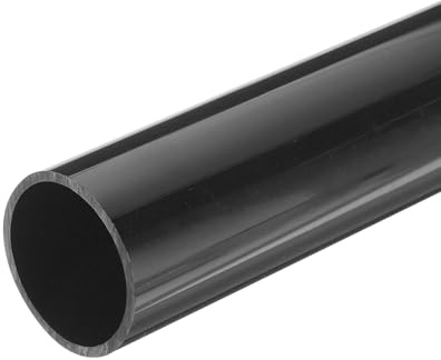 sourcing map Tubo rigido in PVC, rotondo, diametro interno 35,2 mm, diametro esterno 40 mm, diametro esterno 350 mm, nero, ad alto impatto, per tubi dell'acqua, artigianato, manicotto per cavi