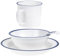 MGHRUE 1 Juego De Vajilla China De Melamina, Apta para Microondas, Platos para Comida, Platos para Acampar, Vajilla Irrompible, Tazas Y Platos para Acampar