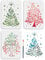 MAYJOYDIY 3 Pochoir de Sapin de Noël Pochoirs pour Peinture D'Étoiles de Flocons de Neige 29.7x21cm avec Pinceau Réutilisable Noël Pochoirs Décoration pour Bois Tissu Mur Fenêtre Bricolage