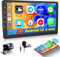 Ohradio 2+64GB Autoradio 2 DIN Android 13 - sans Fil Carplay & Android Auto - Radio Android GPS avec Écran Tactile de 9 Pouces Caméra de Recul + MIC- WiFi HiFi Bluetooth RDS SWC