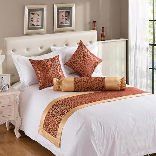 HUSHDML Bettläufer Modernes Jacquard Minimalistisches Betttuch Decken Tagesdecke Bettwäsche Abdeckung Schutz Hotel Bett Dekor Bett Ende Matte für Schlafzimmer(5,50x240cm (for 1.8m Bed))