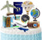 YGCHEN Tortendeko Reise Kuchen Dekoration Weltreisen Kuchen Deko Mini Flugzeug Spielzeug Abenteuer Reisen Kuchen Topper Kindergeburtstag Partyzubehör 14 Stück