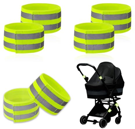 Reflektierende Bänder für Kinderwagen, hohe Sichtbarkeit, elastische Reflektoren mit Klettverschluss für Spaziergänge in der Nacht, langlebige Kinderwagen-Lichter und reflektierende Ausrüstung für