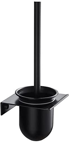 VUIKLCty Porte-Brosse de Toilette Noir Mural Simple Suspendu Salle de Bain Brosse de Toilette Nettoyage en Profondeur Longue poignée