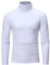 Herren Basic Rollkragenshirt Langarm Herren Rollkragen Langarmshirts Sport Unterwäsche Winter Warm Weich Unterhemd Oberteil Einfarbig Rollkragenpullover Rollkragen Unterziehrolli (White, XXXL)