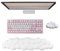 1 Stück Wolk Handballenauflage Tastatur Maus Set, Ergonomische weiche Wolke Handballenauflage, Handgelenkstütze Tastatur, Verbesserte rutschfeste PU Leder Mausmatte für Büro, Gaming, Computer, Laptop