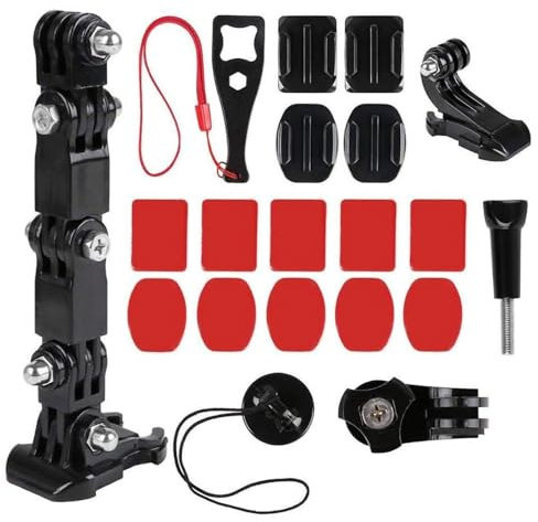 CLKE Motorradhelm Halterung für Gopro Halterung Helm Set, Helmhalterung Motorrad, Motorradhelmhalterung für Actionkameras Action Cam Zubehör für Gopro und Anderen Actionkameras