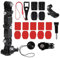 CLKE Motorradhelm Halterung für Gopro Halterung Helm Set, Helmhalterung Motorrad, Motorradhelmhalterung für Actionkameras Action Cam Zubehör für Gopro und Anderen Actionkameras