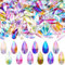 SOFPLATE 1 Box 192 Stück 12 Farben Verschiedene Cabochons Flach Bunte Cabochons Kleine Acryl Tropfen Kristall Flache Rückseite Wassertropfen Ohne Loch Kunststoff Strasssteine Zum Basteln von Kostümen