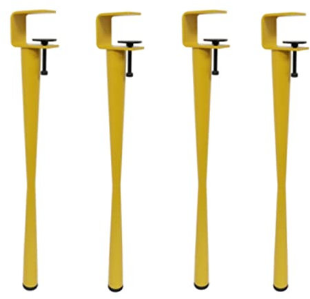 Tischbeine aus Metall und Eisen, 4 Stück, verstellbar, F-Form, Esstischbeine, DIY-Möbelkonsole, Schwarz (45 cm)