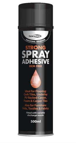 IMPERIAL STUDIOS Multi-Purpose Aerosol Spray Adhesive Strong Bond for Wood, Concrete, Tiles, Foam, Metal, Plastic & Fabric Fast Dry, DCM Free, 500ml (1)