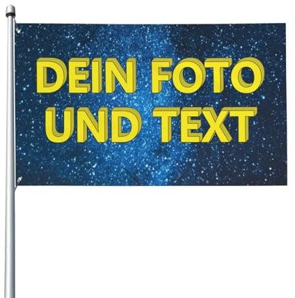 Personalised Flag Design Yourself Banner Single-sided Print on Both Sides Own Logo/Picture/Words Various Individual Decoration Flags for Indoor and Outdoor Use
