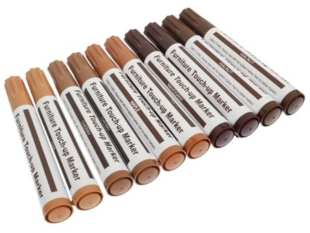 Beaupretty 10 Stück Teiliges Möbel Ausbesserungsset Lackstifte Holzlack Reparaturmarker für Kratzer Restaurierung von Holzmöbeln Schnelltrocknend Starke Vielseitig für Holz Metall Kunststoff