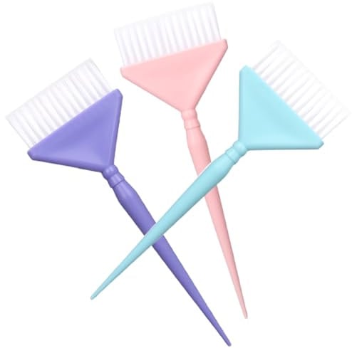 Ciieeo Haarfärbepinsel 3 Stück mit Gebogenen Pinseln und Strähnchen Kamm für Haaraufhellung und Farbabstimmung bei Dunklem Haar