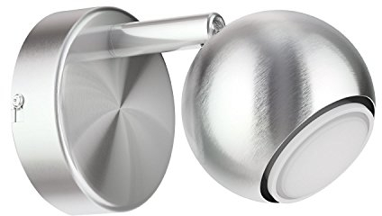 ledscom.de Wand-Leuchte TAURI, einflammig inkl. 630lm LED GU10 Lampe, weiß