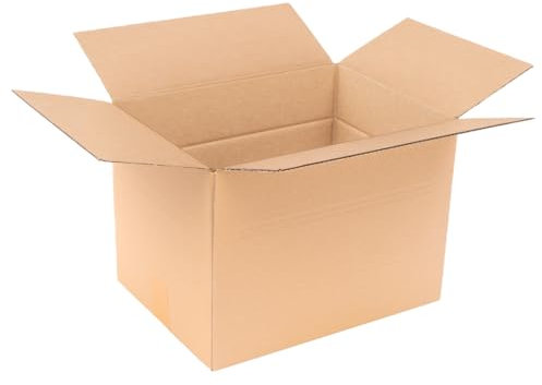verpacking Faltkartons 395 x 295 x 290 mm Braun (Außenmaß 400 x 300 x 300 mm) variable Höhe bei 100/200 mm KK 100 1-wellig Versandkarton DHL Paket DPD GLS Hermes Paket Karton (200 Stück)