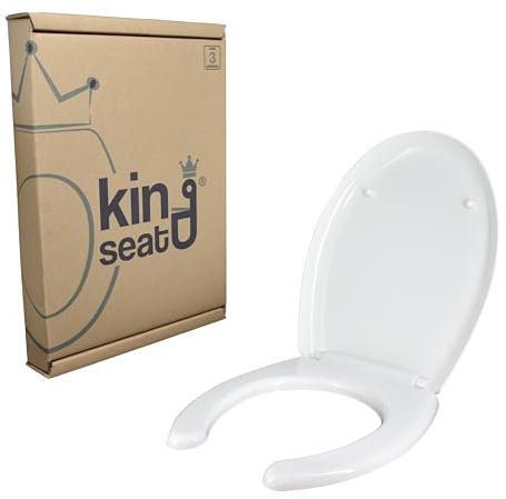 King Seat Toilette Consacré Abattant WC Personnes Handicapées Blanc Résine Ureica Thermodurcissable