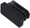 Adsamm® / 16 x Lamellenstopfen/Schwarz / 11x26-13x28 mm/Rechteckig/Möbelgleiter für Stahlrohrstühle/Endkappen für Vierkant-Rohre