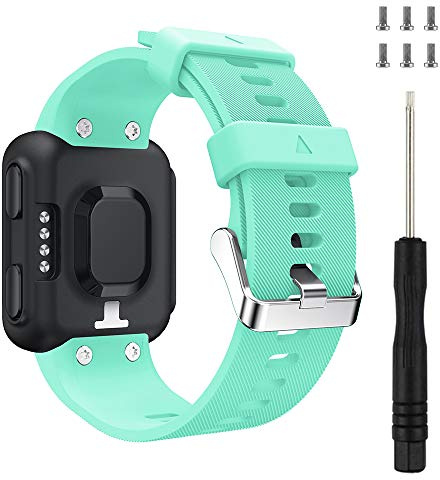 ACTECH Armband Kompatibel mit Garmin Forerunner 35/Garmin Forerunner 30/Garmin Forerunner 35J/Garmin ForeAthlete 35J, Silikon Strap Ersatzbänder Ersatz (Minze)
