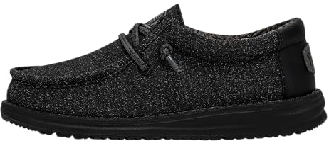 Hey Dude Jungen Wally Youth Basic Moccasin, Schwarz, 34 EU