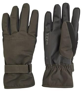 camel active Herren teXXXactive Material-Mix Handschuh Fäustlinge, Dunkelbraun, XL