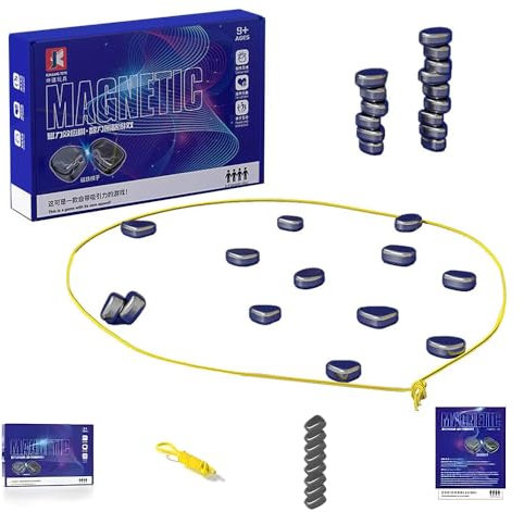 Magnetic Chess Game | Magnetic Chess Set Battle Chess Board Game, Educational Checkers Game, Portable Chess Board Party Supplies for Travel Chess Set, Kids Parent Interactive Game (Rope)
