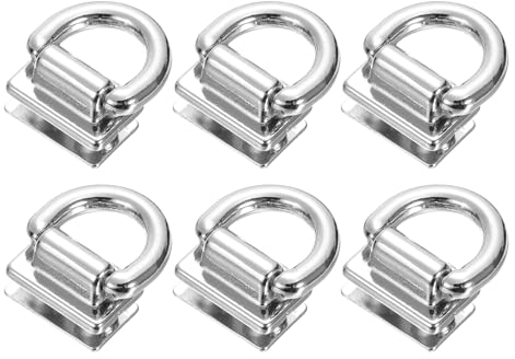 QUARKZMAN Metalltaschenverbinder mit D-Ring Metallschnalle, 6 Stück Taschenzubehör zum Nähen 18mm Tasche Seite Clipverschluss mit Schrauben für DIY Taschen, Schlüsselanhänger (Silberton)