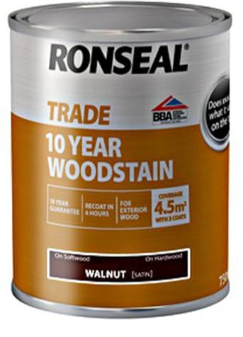 Ronseal Trade10 Year Woodstain WALNUT 750ml