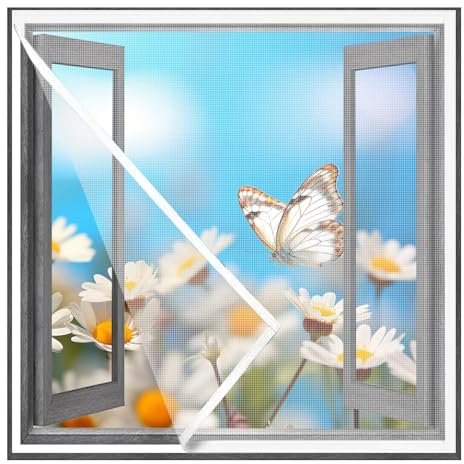 Zanzariera per finestre in fibra di vetro 120x140cm Zanzariera per tende Zanzariera su misura Porta per bambini e animali domestici