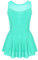 Kvysinly Mädchen Eiskunstlauf Kleid Rollkunstlauf ärmellos Ballettkleid Mit Strass Glitzer Tanzkleid Gymnastik Wettbewerb Outfit Minzgrün 122-128