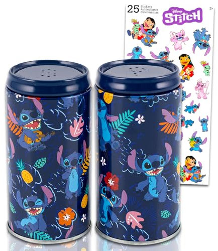 Lilo and Stitch Kitchen Decor - Juego de accesorios de cocina Stitch incluye salero y pimentero de Stitch y calcomanías | Juego de accesorios de cocina Stitch