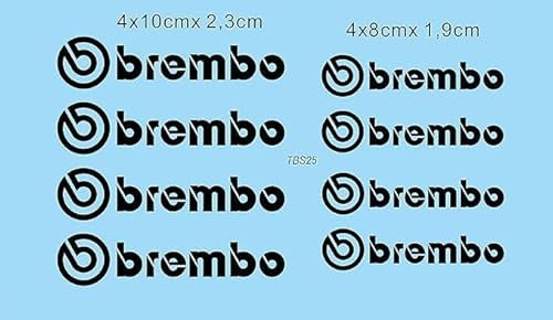 Generisch Stickers Aufkleber für Bremssattel Weiss Kompatibel mit Brembo Bremsen (schwarz)