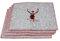 KAMACA 4er Set Tischsets/Platzsets Platzmatten Rentier aus Filz GRAU abwaschbar & rutschfest Eyecatcher für Winter Advent Weihnachten Größe 30x40 cm (4er Set Filz Rentier HOHOHO)