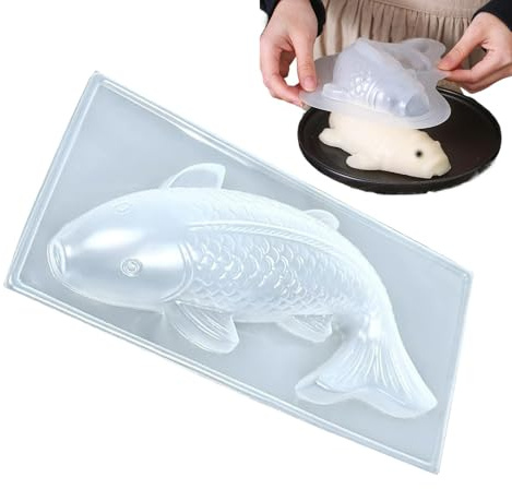 Fisch-Backform – Karpfen-Fondant-Form, leicht zu lösen, Kunsthandwerk für Reiskuchen, Mondkuchen, Schokolade, Gelee, Gebäck