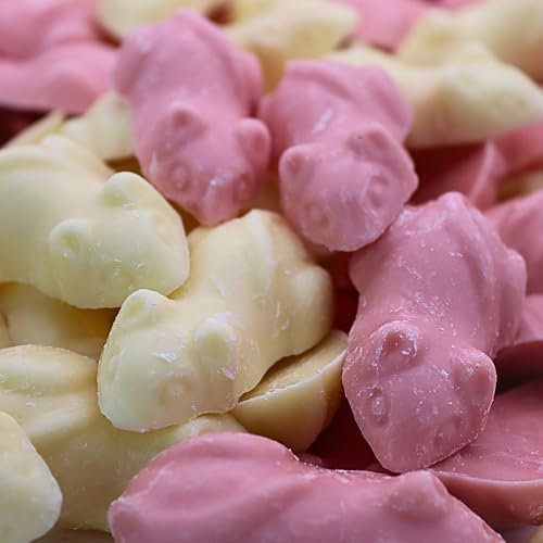 Pink and White Mice 1KG - Chocolate Mice Smooth Melt-in Mouth White & Pink Sweets - Grea party & baby shower sweets by MyCandyShop