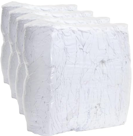Furniture Clinic Lint Free Cotton Cloth Rags 10kg - For Cleaning, Polishing, Buffing, Waxing & Wiping. (Pack of 4)