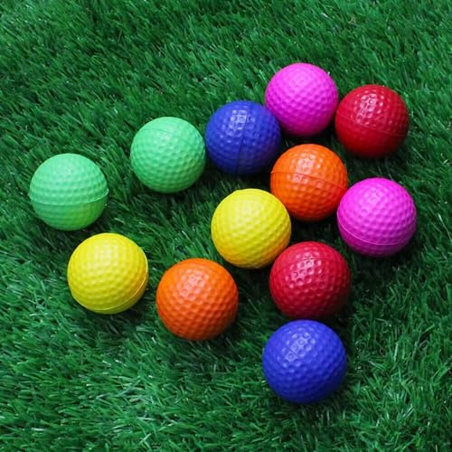 GXQZSZ 12pcs Pelotas de Práctica Espuma de Golf Balls Suaves de Colored | para Entrenamiento Interior o Exterior, sensación Realista y Vuelo Limitado