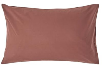 HOMESCAPES Chocolate Brown Pure Egyptian Cotton Pillowcase Standard Size 200 TC 400 Thread Count Percale Equivalent Housewife Pillow Case
