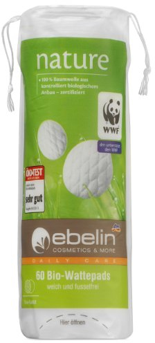 Ebelin Nature Bio-Wattepads, 5er Pack (5 x 60 Stück)