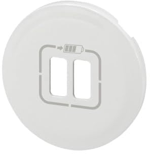 Legrand 068256 Enjoliveur Céliane pour Chargeur Double USB Type-A et Type-C, Blanc, Lot de 1