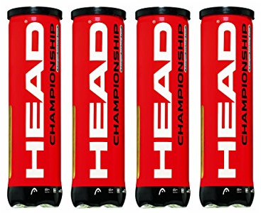 HEAD Tennisballe Championship 4er Dose x4-Pack (16 Tennisblle), gelb, 575004