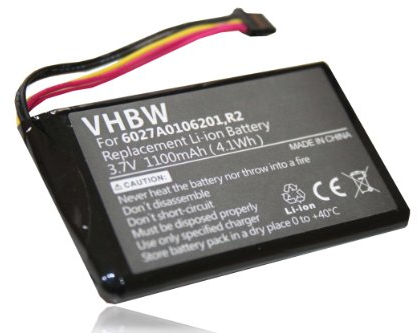vhbw 1x Akku kompatibel mit Tomtom XXL 540, 540S GPS Navigation Navi (1100 mAh, 3,7 V, Li-Ion)